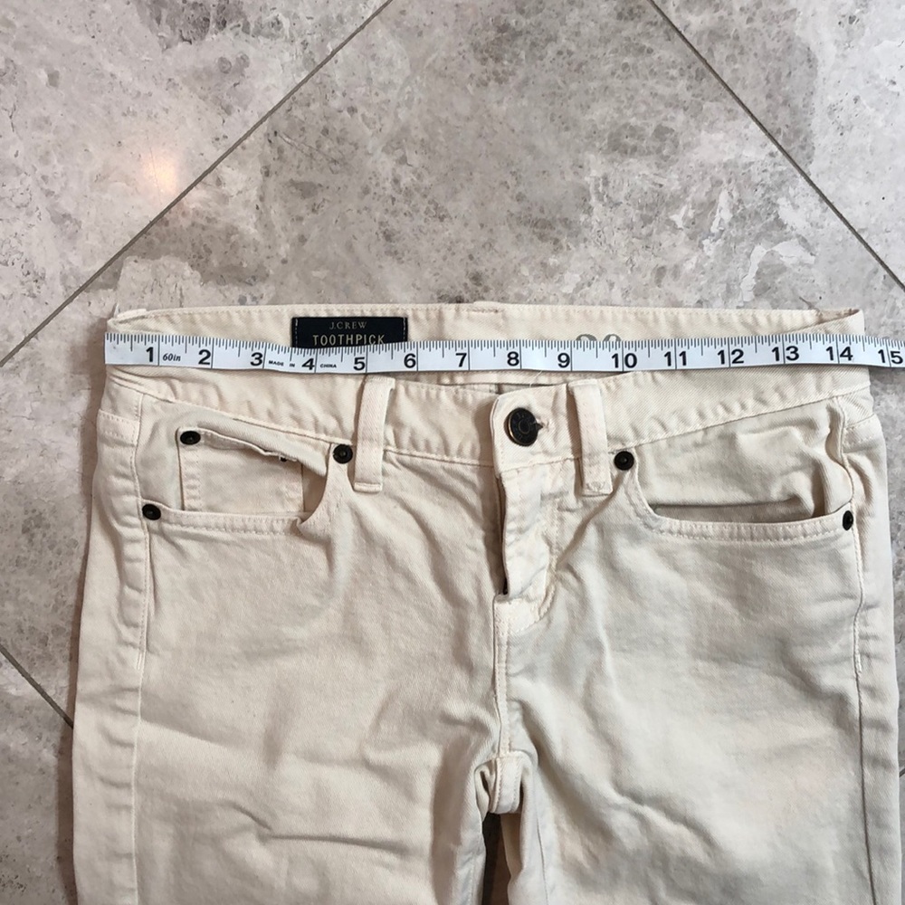 J Crew Toothpick Ankle Ecru size 26 - Picture 4 of 4